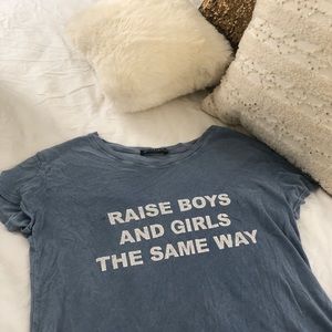 “Raise Boys and Girls the Same Way” Brandy Top